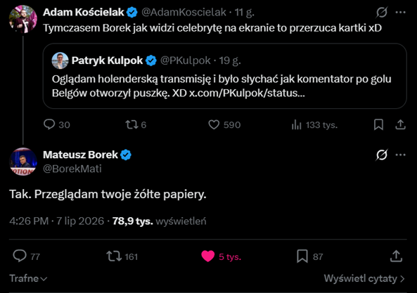 RIPOSTA DEKADY w wykonaniu Mateusza Borka na zaczepkę kibica xD